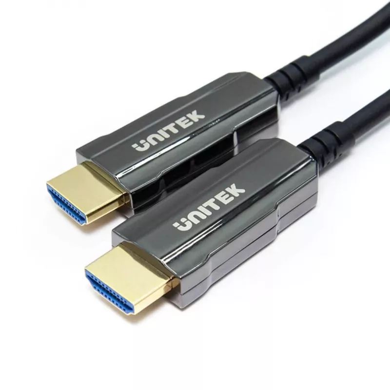 Unitek HDMI optinis kabelis C11072BK03-7M — 7 m, HDMI 2.0, 4K 60Hz, kištukas-kištukas, juodas