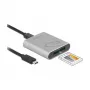 DeLOCK 91751 kortelių skaitytuvas USB 3.2 Gen 1 Type-C, sidabrinis