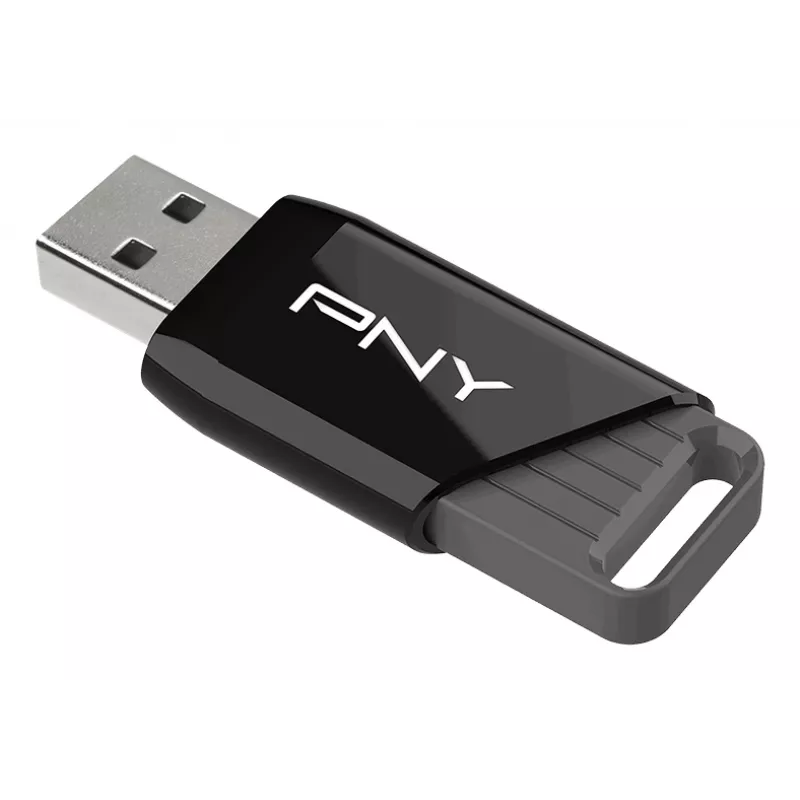 PNY Attaché X, 32 GB, USB Type-A, 3.2 Gen 1 (3.1 Gen 1), 130 MB/s, Dia, juoda