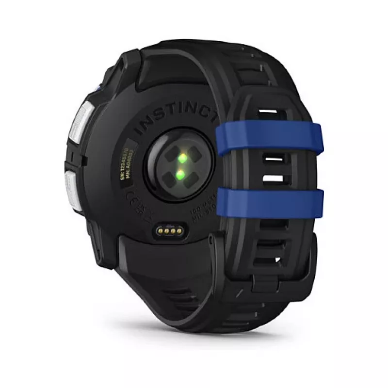 Išmanusis laikrodis GARMIN Instinct 3.05 cm (1.2 colio) AMOLED 45 mm 390x390 px jutiklinis ekranas Juoda Balta GPS 4 GB 53 g Silikoninis dirželis