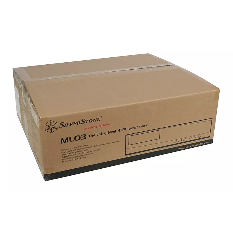 SidabrinėStone MILO ML03 - Stalinis - Mikro-ATX - be maitinimo bloko (ATX / PS/2) - Juoda - USB/Audio (SST-ML03B-R)