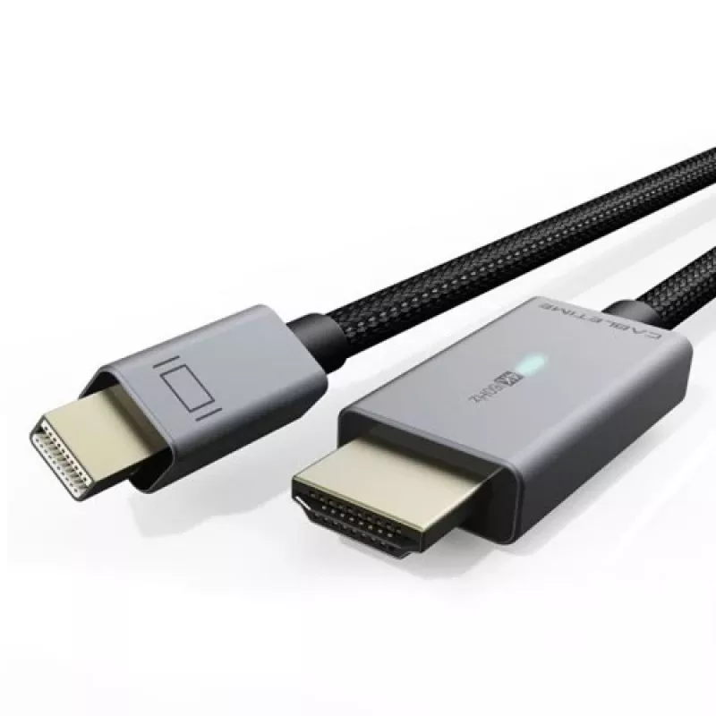Mini DisplayPort į HDMI kabelis CABLETIME 1 m, 4K@30Hz, pasyvus adapterio kabelis