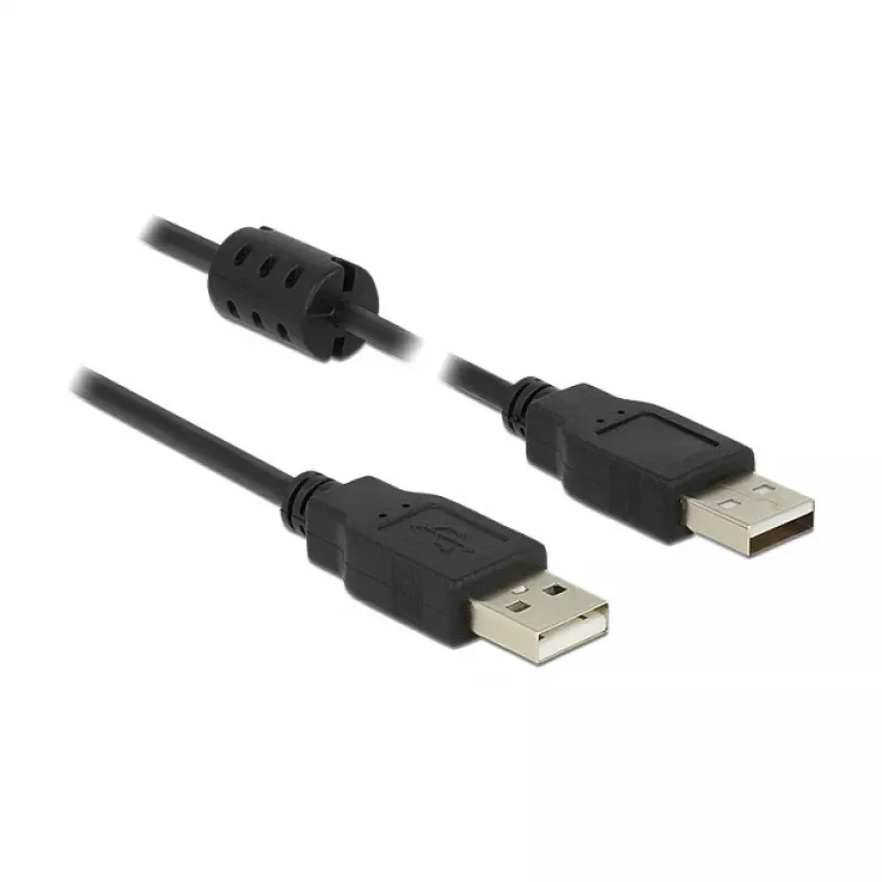 USB laidas DeLOCK 1,5 m 2x USB 2.0-A juodas