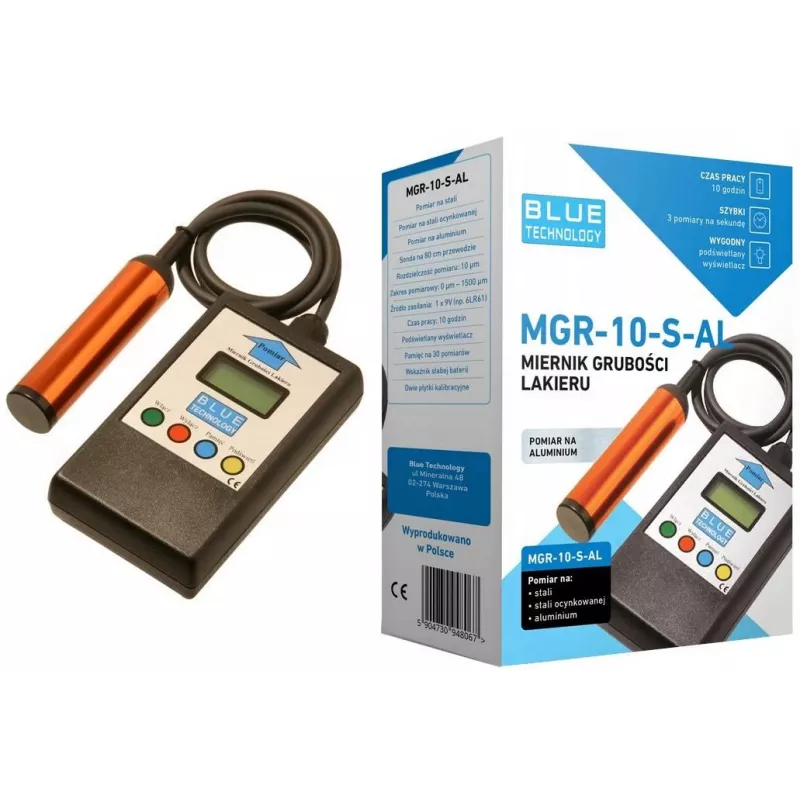 Dažų storio matuoklis MGR-10-S-AL