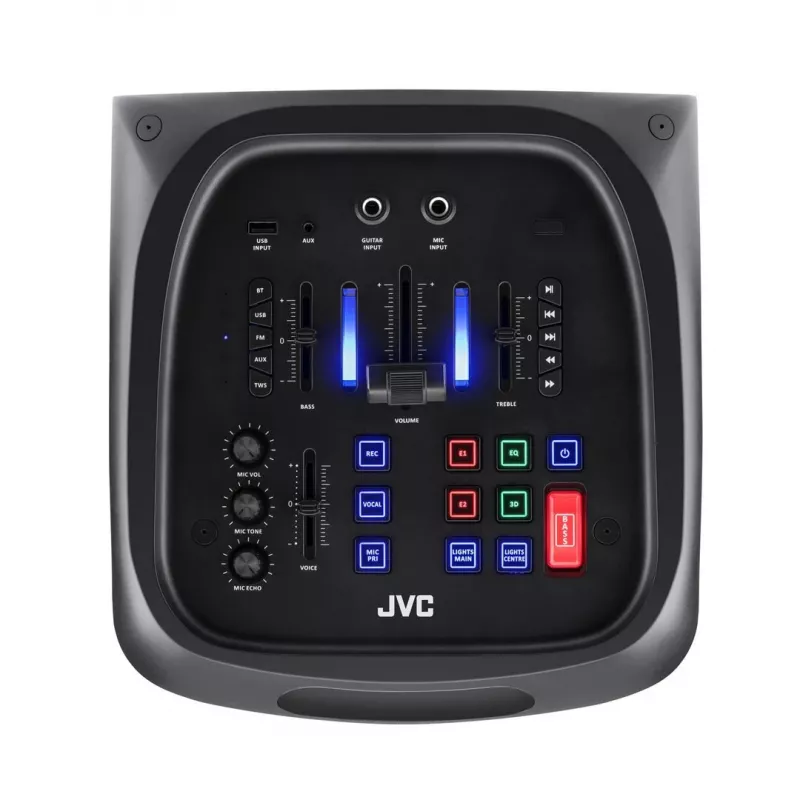 Nešiojama vakarėlių kolonėlė JVC XS-EP624B — juoda, maitinama baterijomis, Bluetooth