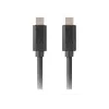 USB C į USB C kabelis LANBERG CA-CMCM-32CU-0010-BK — USB 3.2 Gen 2, 1 m, juodas, 100 W įkrovimas, 4K vaizdas