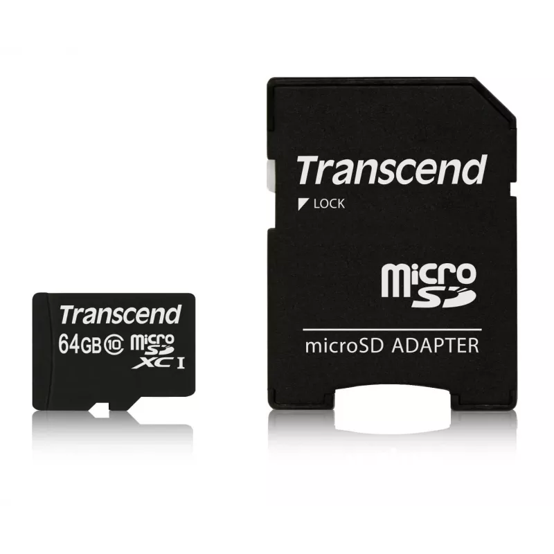 „Flash Memory Transcend“ 64 GB „microSDXC Class 10 Adapter“