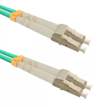 Qoltec - šviesolaidinis jungiamasis kabelis - LC/UPC Multimode (M) į LC/UPC Multimode (M) - 1 m - šviesolaidis - Duplex - 50/125 mikronų - OM3 - be halogenų