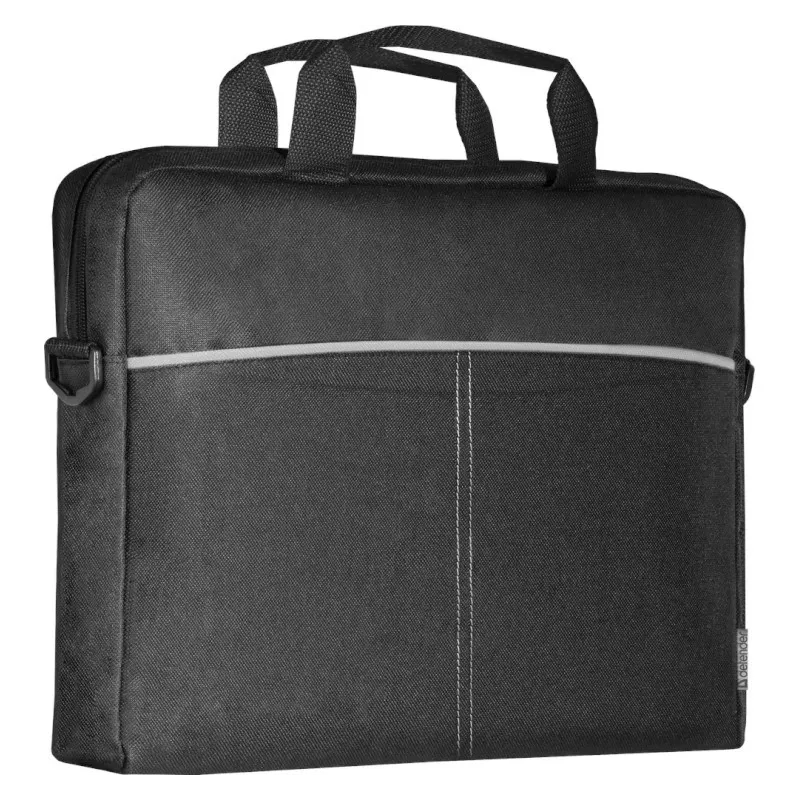 Nešiojamojo kompiuterio krepšys DEFENDER Lite 39,6 cm (15,6 col.) juodas/pilkas, poliesteris, užtrauktukas, rankena, nuimamas peties diržas