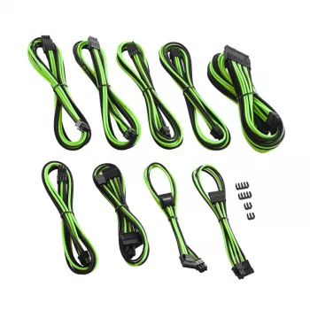 CableMod C-Series PRO ModMesh kabelių rinkinys Corsair AXi/HXi/RM (Geltona etiketė) - juoda/šviesiai žalia
