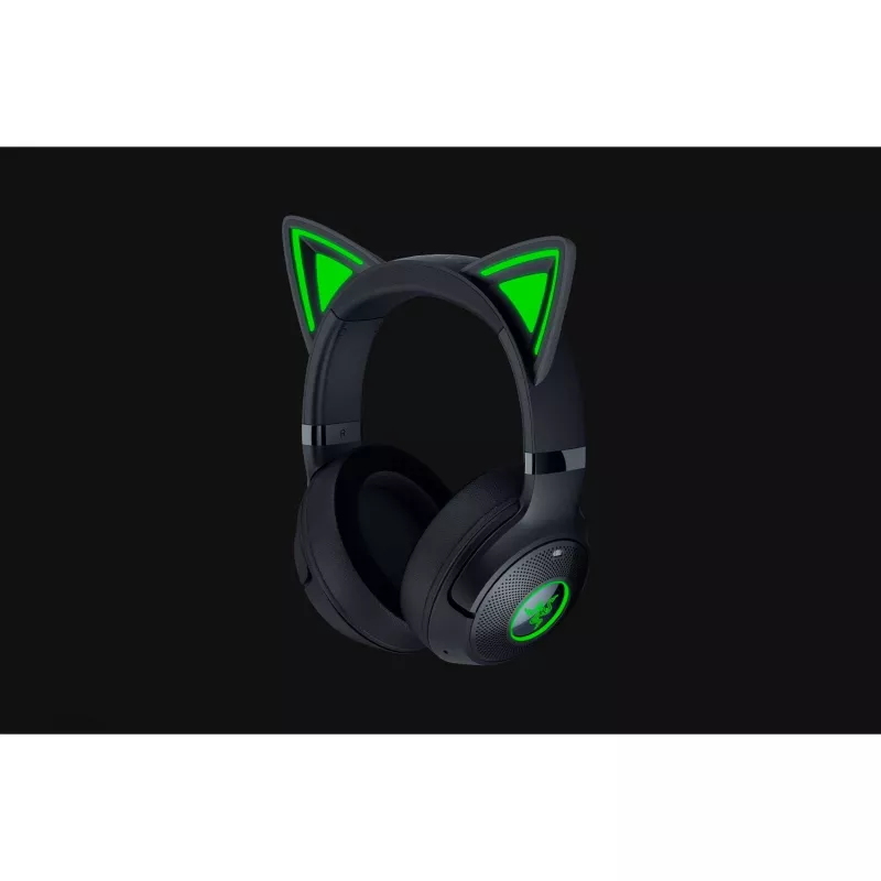 Ausinės Razer Kraken Kitty V2 BT — Belaidis Bluetooth, circumauralinis, galvos juosta, 20–20000 Hz, 325 g, juodos spalvos