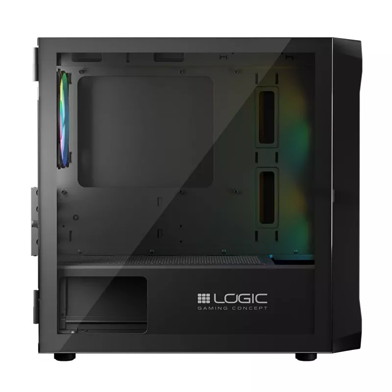 Kompiuterio korpusas Logic Concept Portos Mini ARGB Micro ATX juodas