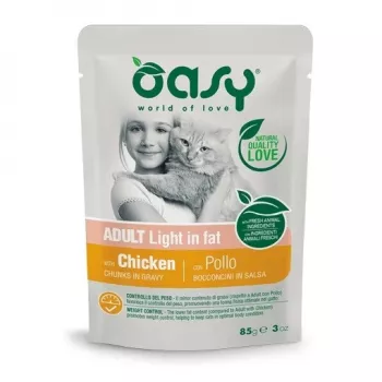 “Oasy” gabalėliai padaže suaugusioms katėms, mažai riebalų, 85 g