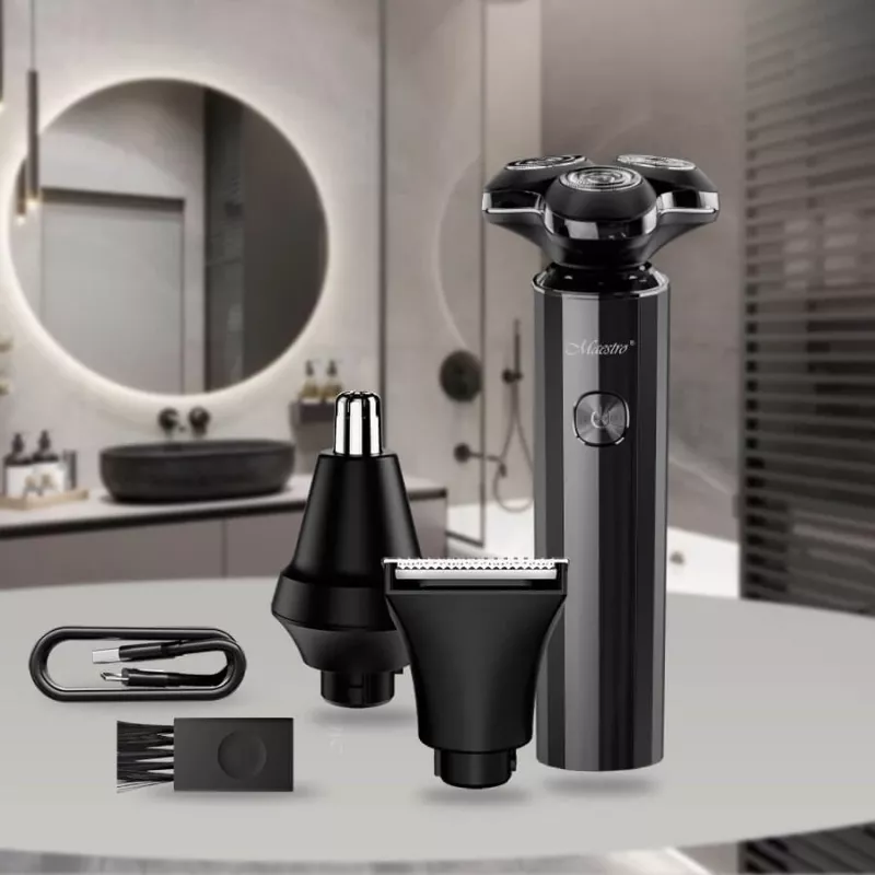 Skutimosi rinkinys Maestro MR-676 3-in-1 USB įkraunamas kompaktiško dizaino