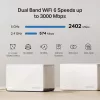 „MERCUSYS Halo H85X“ dviejų juostų „Wi‑Fi 6“ maršrutizatorius (802.11ax), 2,4/5 GHz, iki 2402 Mbit/s, 3 LAN prievadai, baltas (3 vnt.)