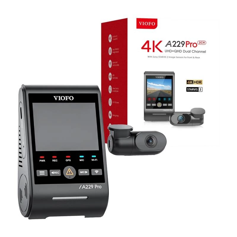 Vaizdo registratorius VIOFO A229 Pro 2CH-G GPS