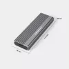Qoltec korpusas SSD M.2 diskui, SATA, NGFF, USB-C