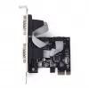 Vidinė nuosekliojo porto plokštė GEMBIRD SPC-22 PCIe RS-232 Low-profile, WCH382, 16000 Kbit/s, 67×120×20 mm, juoda