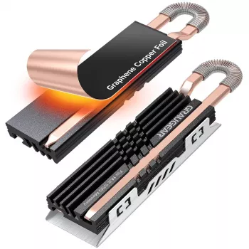 GrauGear Heatpipe Heatsink SSD M.2 NVMe 2280 Graphene-Copper (G-M2HS07-GC)