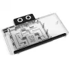 Grafikos plokštės galinė plokštelė Alphacool Core, skirta RX 9070 XT Aorus Elite — permatomas chromuotas apdaila