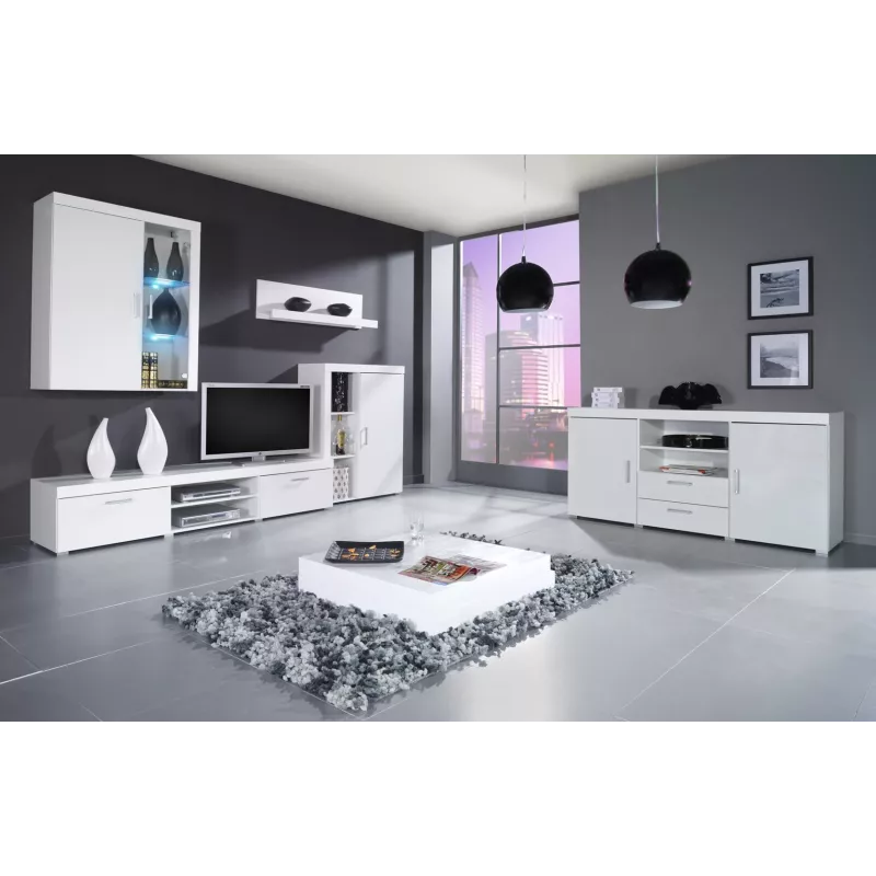 Cama Komoda SAMBA baltas/baltas blizgus