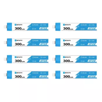 BetaFPV BT2.0 1S Drono Baterijų Rinkinys 300mAh 8 vnt., 3,8 V