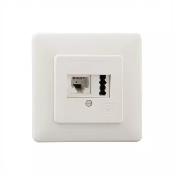 Kištukinis lizdas RJ-45 Rutenbeck 13311201 Baltas