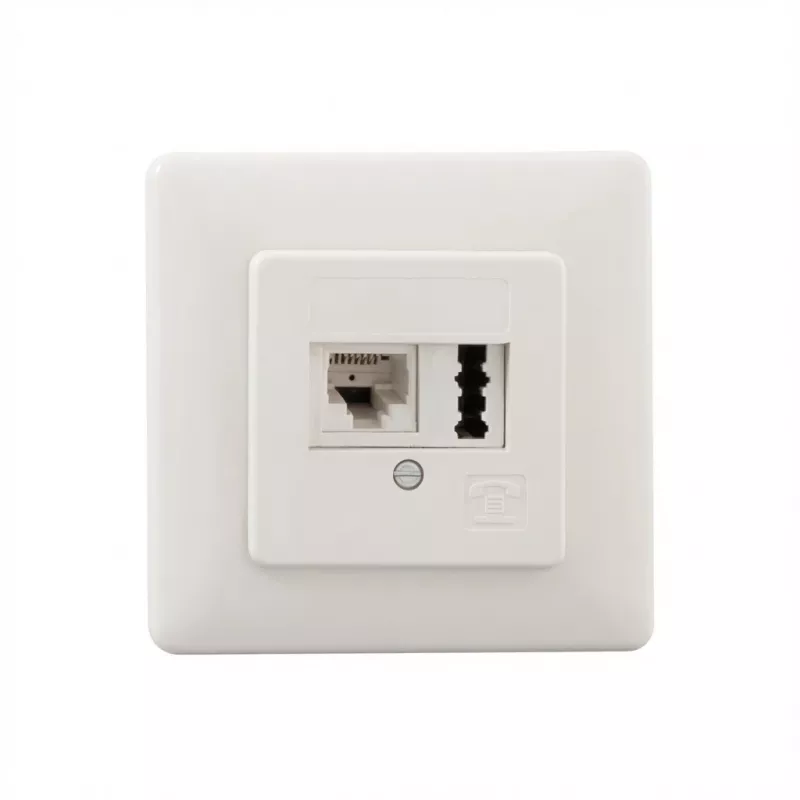 Kištukinis lizdas RJ-45 Rutenbeck 13311201 Baltas