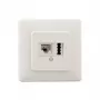 Kištukinis lizdas RJ-45 Rutenbeck 13311201 Baltas