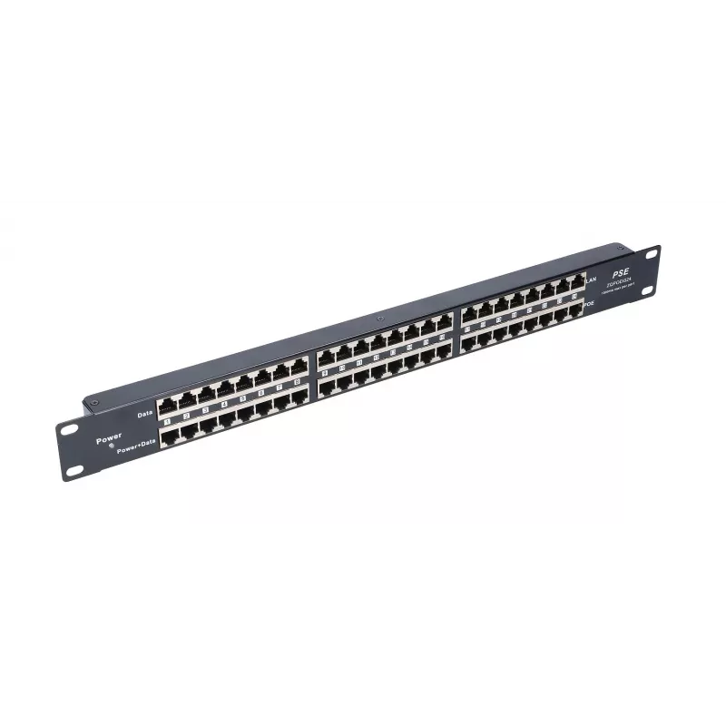 Extralink PoE injektorius 24 prievadų 24x 100Mb/s RJ45, montuojamas į stovą