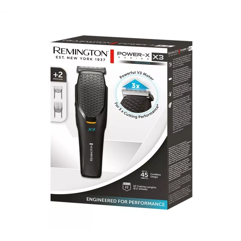 Remington Power-X HC3000 plaukų kirpimo mašinėlė, juoda