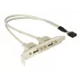 Slotbracket 1x internal USB 5pin to 2x USB2.0 external DeLOCK 71000
