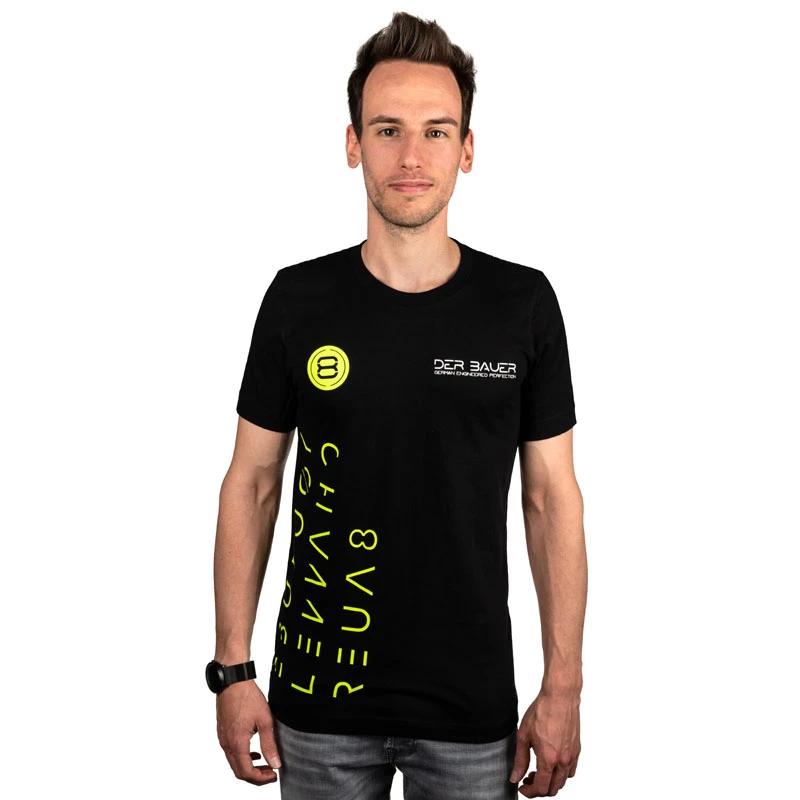 T-shirt der8auer YT-Design dydis S - medvilniniai laisvalaikio marškinėliai, der8auer prekės ženklas