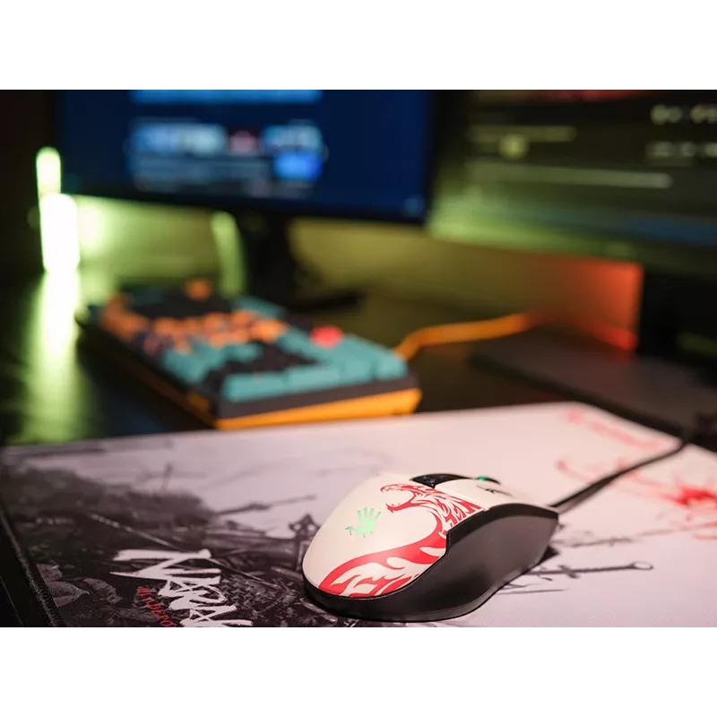 Laidinė žaidimų pelė A4Tech Bloody L65 MAX RGB 16000 DPI ergonomiška dešiniarankė