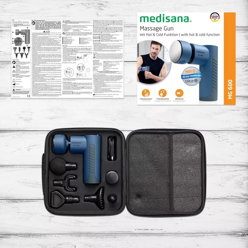 Medisana MG 600 masažuoklis Universal Juodas, Mėlynas