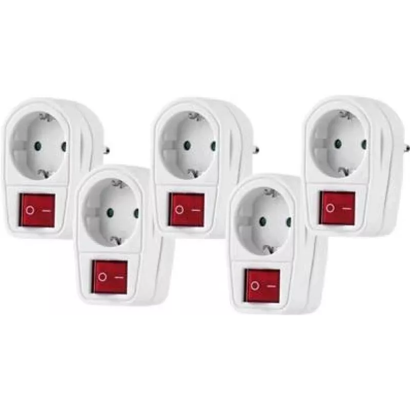 Elektrinis perjungiamas lizdas Renkforce 2-polius baltas