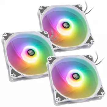 Aušinimo ventiliatorius BitsPower Notos RGB PWM 120mm baltas, 3 vnt.