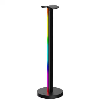 Stalinė lempa Yeelight Beam RGBIC juoda — LED 12W, daugiaspalvė aplinkos, 400×117 mm, AC/USB 12V