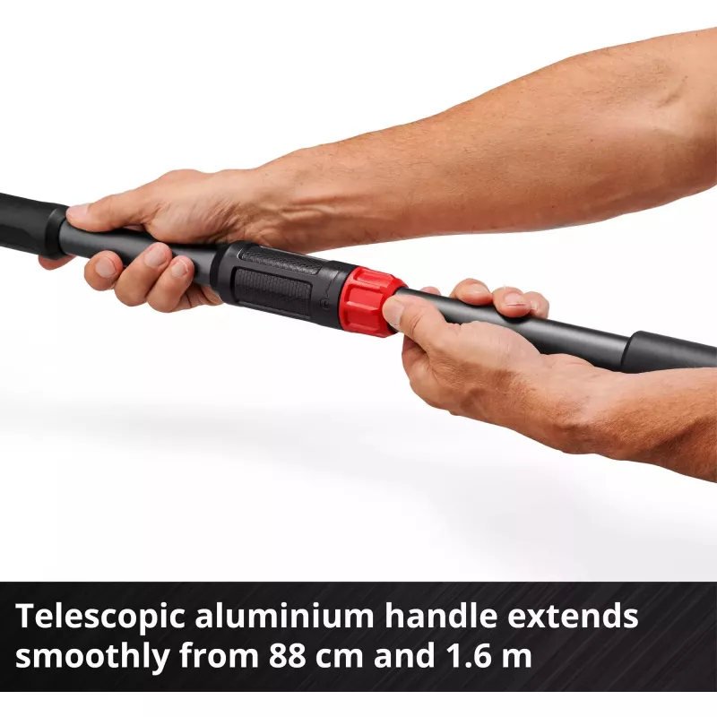 Genėjimo žirklės EINHELL GP-LS 18/28 Li T BL-Solo — belaidės teleskopinės apėjamosios genėjimo žirklės, 18 V, pjovimo geba 2,8 cm, aliuminio rankena