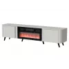 TV spintelė Cama Meble Volare 200 x 39 x 49 cm kašmyro spalvos su elektriniu židiniu