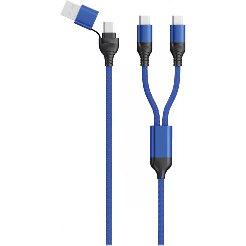 USB laidas 2GO 797366 1,2 m USB A/USB C 2 x USB C juoda mėlyna