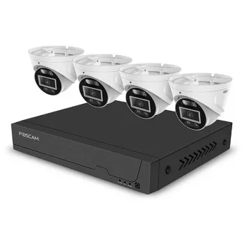 Foscam FNA108E-T4-2T FNA108E-T4-2T LAN IP-Überwachungskamera-Set 8-Kanal mit 4 Kameras 3840 x 2160 Pixel (FNA108E-T4-2T)