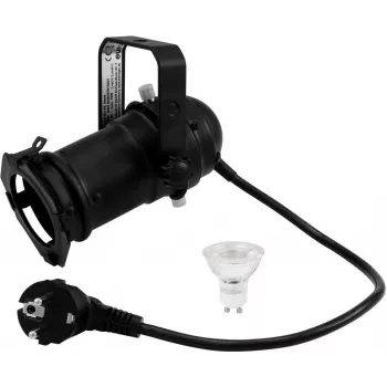 LED PAR šviestuvas EUROLITE 20000559 — 1 x 7 W LED, kompaktiškas scenos/vakarėlių PAR prožektorius