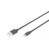 Assmann USB 2.0 jungiamasis laidas. A tipo - mikro B, kištukas-kištukas. 1,0 m. USB 2.0 atitinkantis. UL. juodas (AK-300110-010-S)