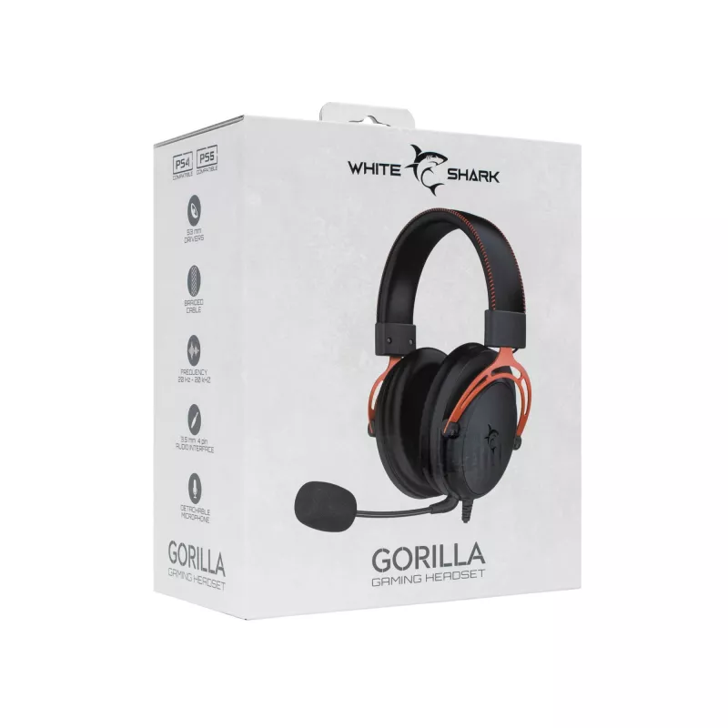 Ausinės White Shark GH-2341 Gorilla Juoda/Red