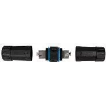LogiLink Professional - Network Coupler - IDC, 8-pin to IDC, 8-pin - Shielded -Cat.7 instaliacinis kabelis - outdoors - Juoda