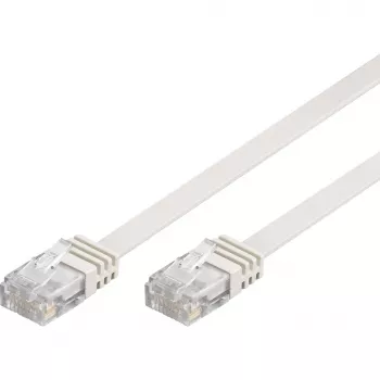 Wentronic Goobay CAT 5e Plokščiasis komutacinis kabelis, U/UTP, Baltas, 15 m - CCA vario mišinys (93364)