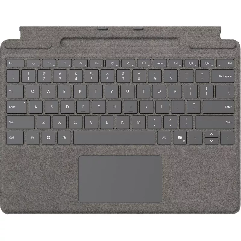 Microsoft Surface Pro klaviatūra su plonu rašikliu verslui QWERTZ vokiška Microsoft Cover jungtis Platinum