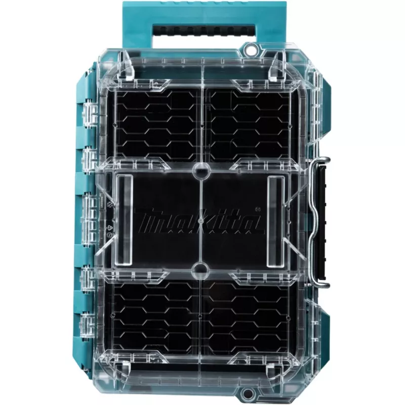MAKTRAK Organizer compact , įrankių dėžė mėlyna/permatoma, permatomas dangtis