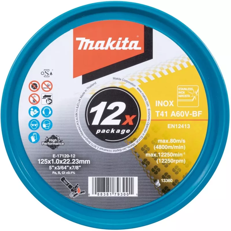 “Makita E-17120-12” pjovimo diskas tiesus 125 mm 12 vnt. (E-17120-12)